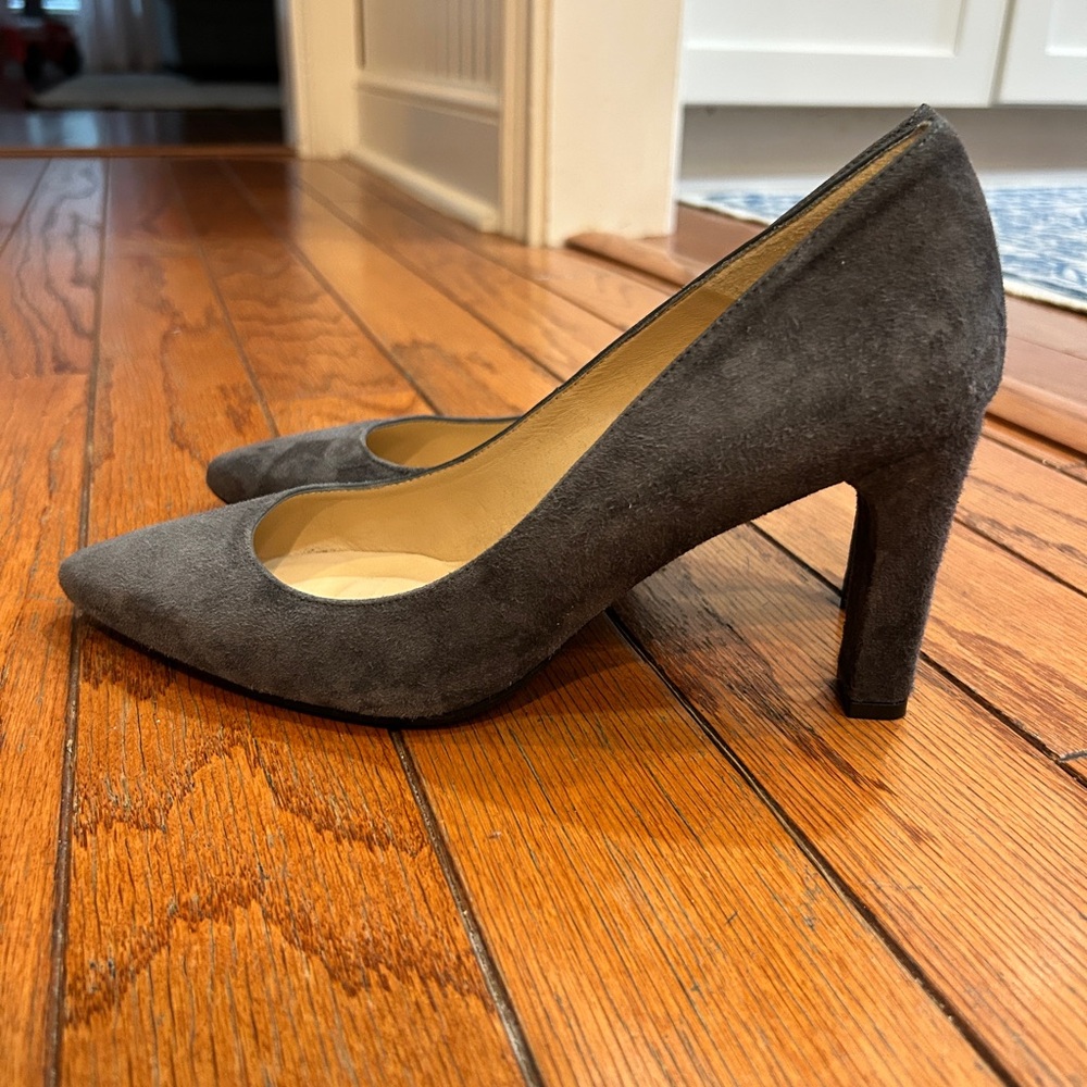 Classic Gray Suede Women's Heels